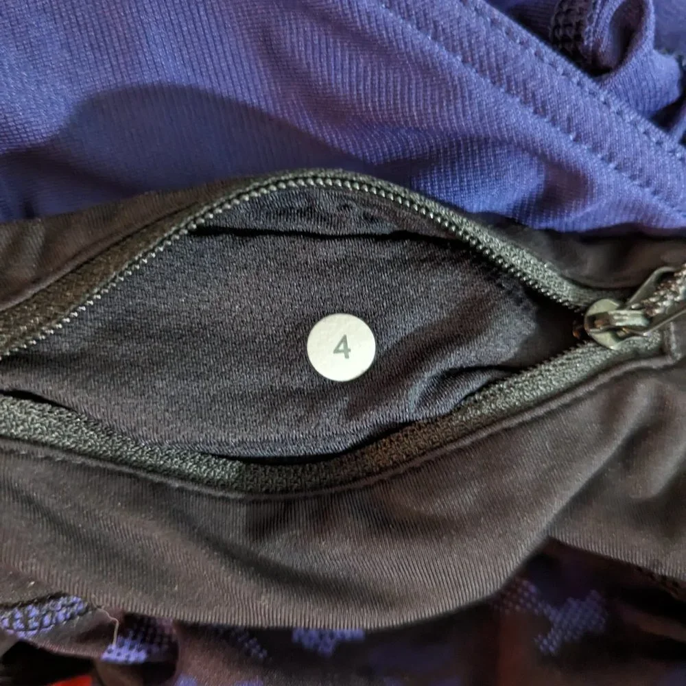lululemon athletica Black and Blue Athletic Shorts